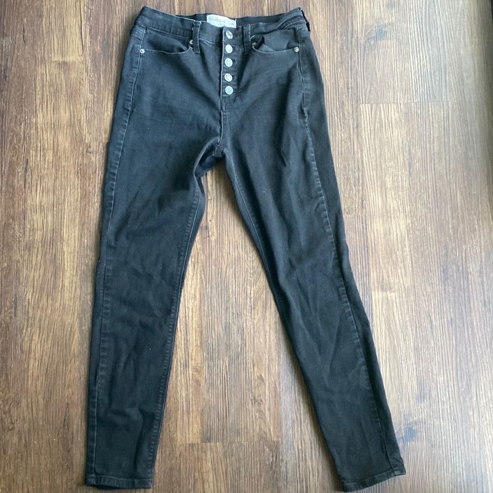 Mudd Black High Rise Jegging Stretchy Skinny Size 9